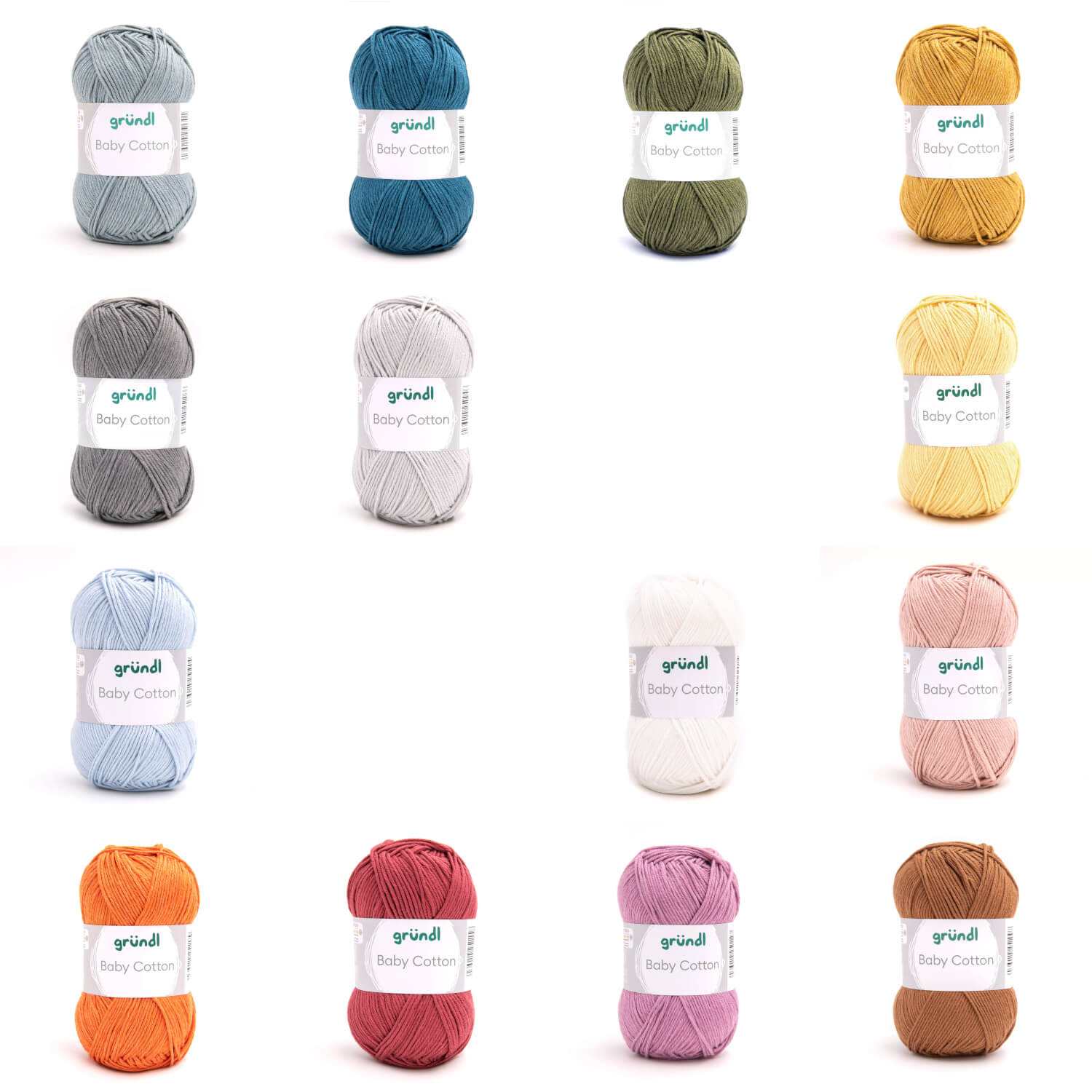 GRÜNDL | Baby Cotton 50g Wollknäuel - in verschiedenen Farben