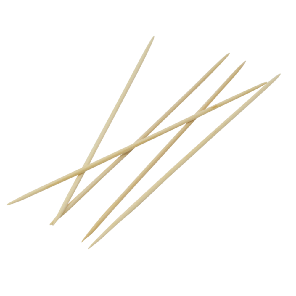 5 Strumpfstricknadeln aus Bambus 20cm lang mit Nadelstärke 3,00mm
