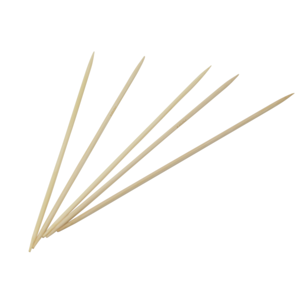 5 Strumpfstricknadeln aus Bambus 20cm lang mit Nadelstärke 3,50mm