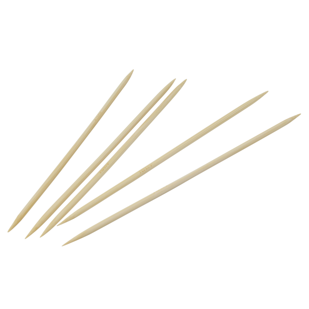 5 Strumpfstricknadeln aus Bambus 20cm lang mit Nadelstärke 4,00mm