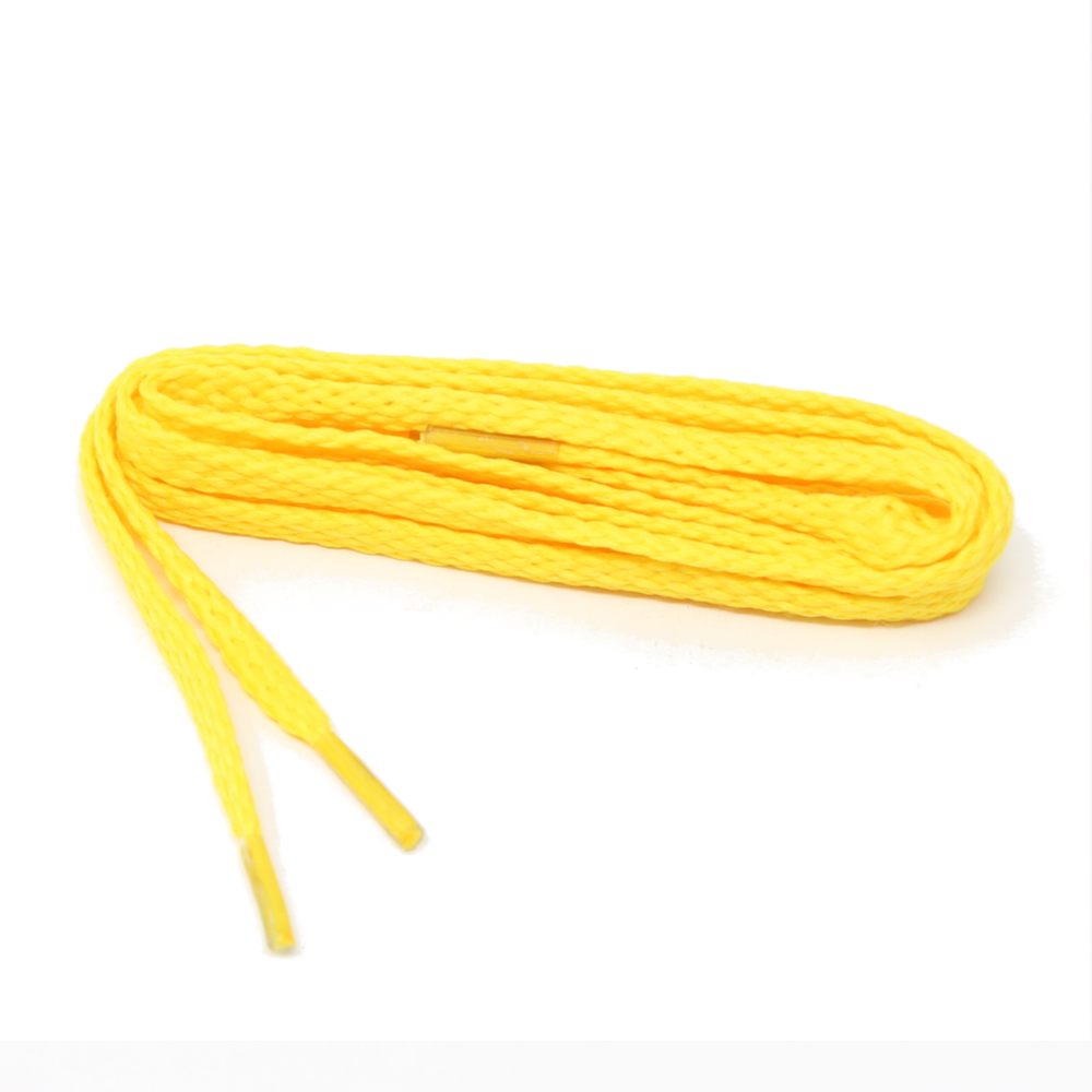 1 Paar flache Schnürsenkel 75 cm in Neon Gelb