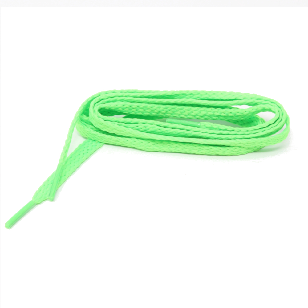 1 Paar flache Schnürsenkel 75 cm in Neon Grün