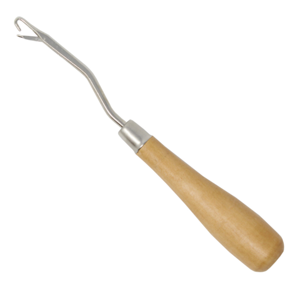 Knüpfhaken mit Holzgriff - 16 cm