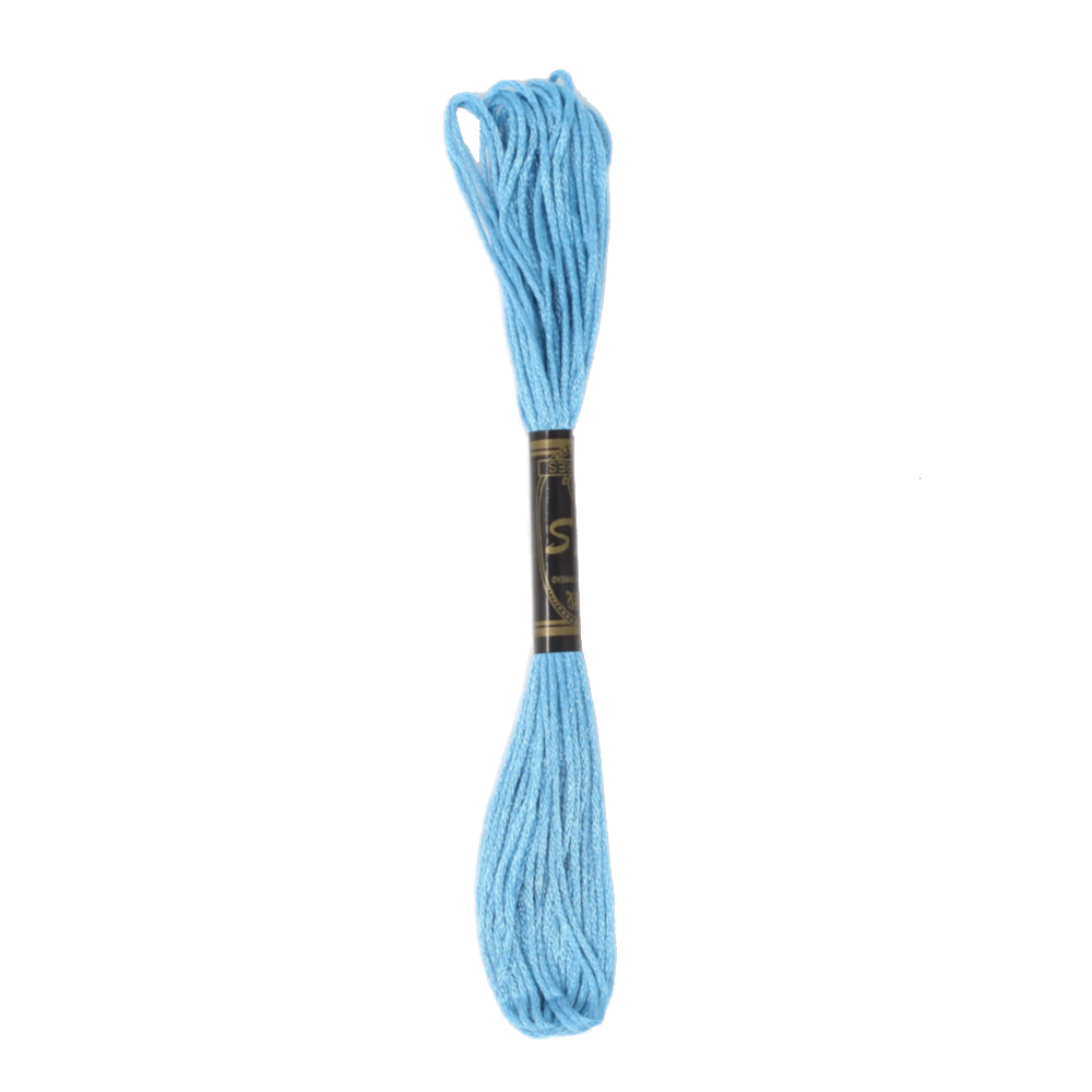 8m Stickgarn aus Baumwolle in Air-Blau (13)