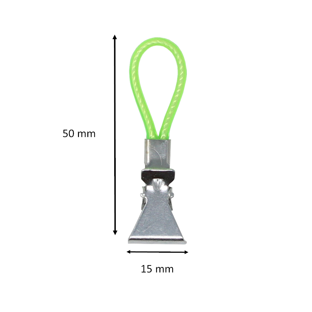 4 Handtuchclips mit Hellgrüner Schlaufe