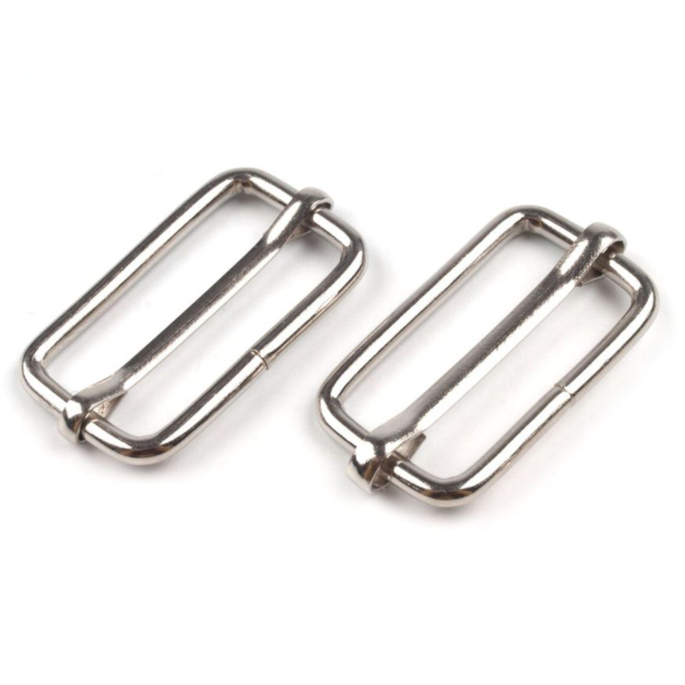 10 Metallschieber für 32mm breite Bänder in Silberfarben