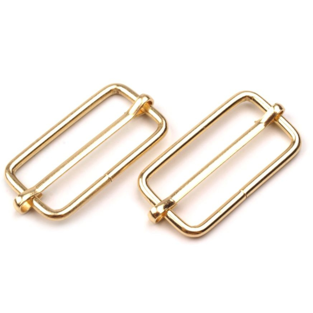 10 Metallschieber für 32mm breite Bänder in Goldfarben