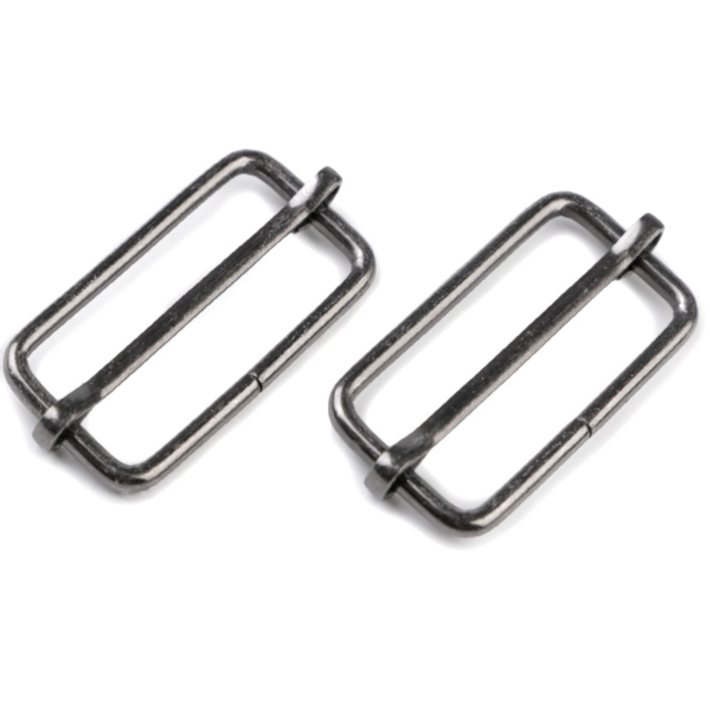 10 Metallschieber für 32mm breite Bänder in Nickel-Schwarz
