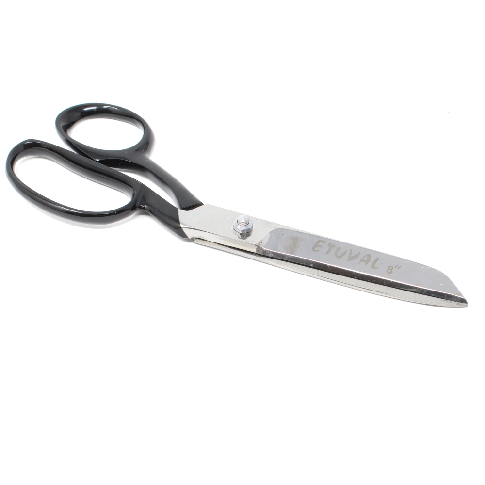 ETUVAL | Zuschneideschere 8" (200mm) aus Stahl mit schwarzen Griff