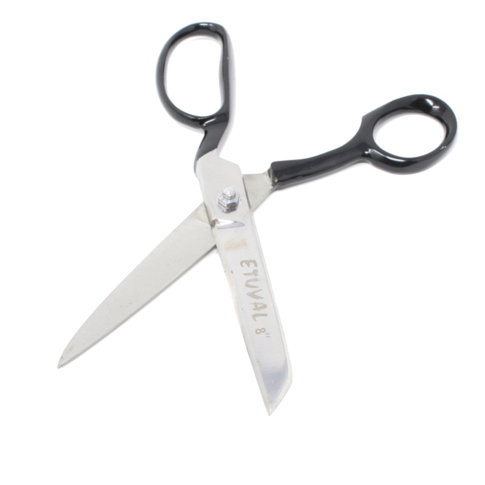 ETUVAL | Zuschneideschere 8" (200mm) aus Stahl mit schwarzen Griff