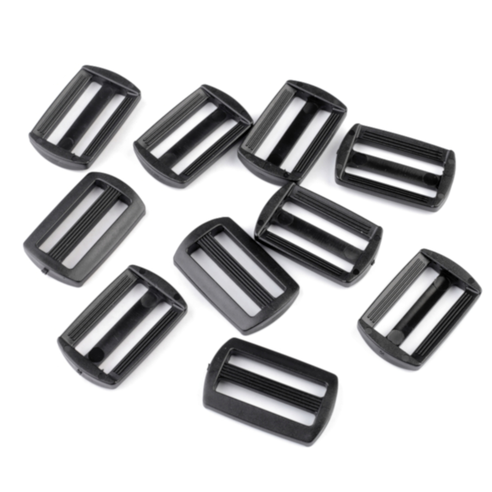 10 Gurtversteller aus Kunststoff 30 mm in Schwarz