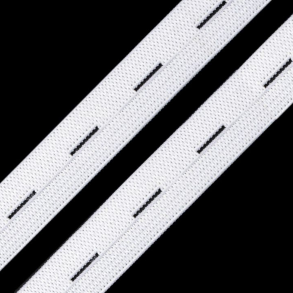 Lochgummiband 2,5m x 2 cm in Weiß