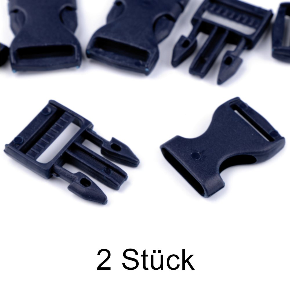 2x Steckschnalle - 20 mm (BB) in Dunkelblau