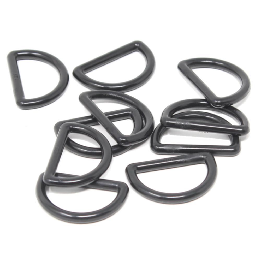 10 D-Ringe aus Kunststoff für Gurtbänder bis 20, 25, 30 oder 38mm Breite