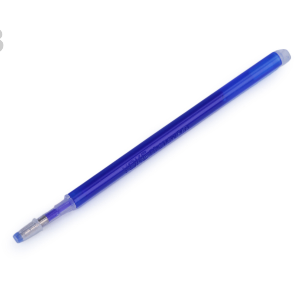 Textil Kugelschreiber mit auflösender Tinte mit blauer Schriftfarbe