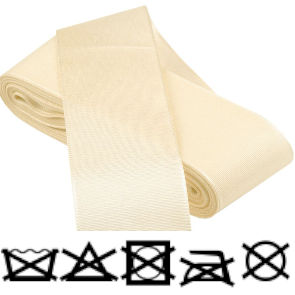 Taftband - Schleifenband - aus Polyester 52mm Breit in Creme