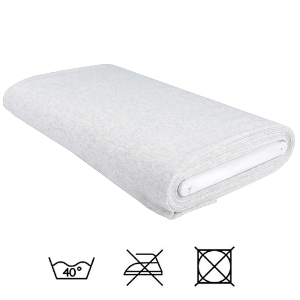 0,5m | Strickbündchen 70cm Breite in Creme Meliert
