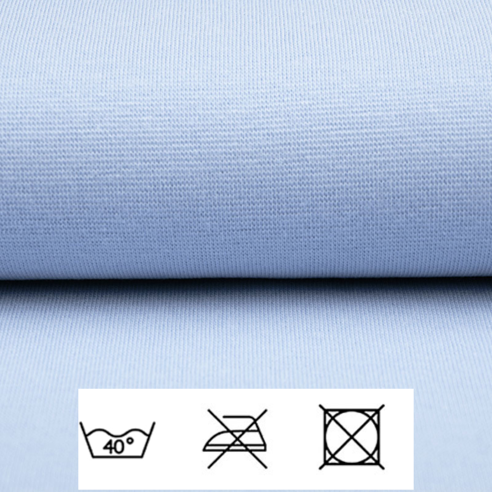 0,5m | Strickbündchen 70cm Breite in Hellblau