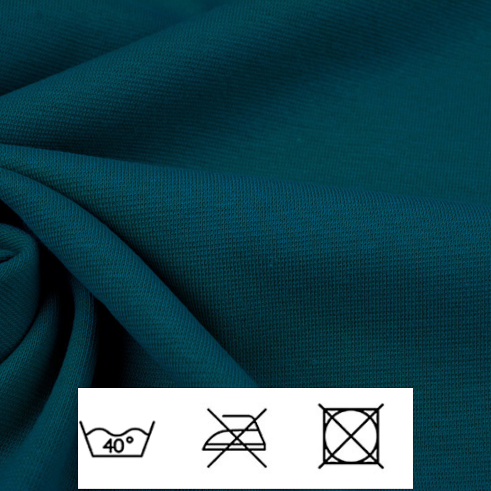 0,5m | Strickbündchen 70cm Breite in Petrol