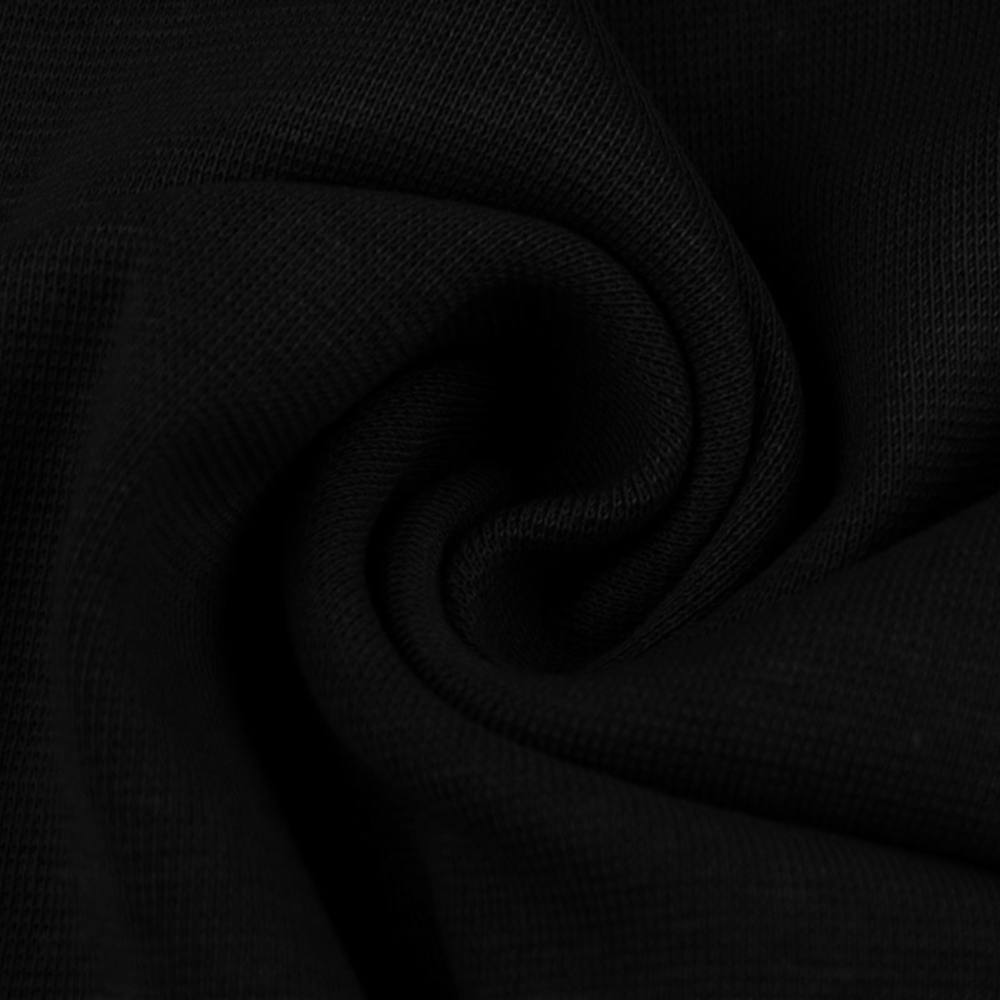 0,5m | Strickbündchen 70cm Breite in Schwarz