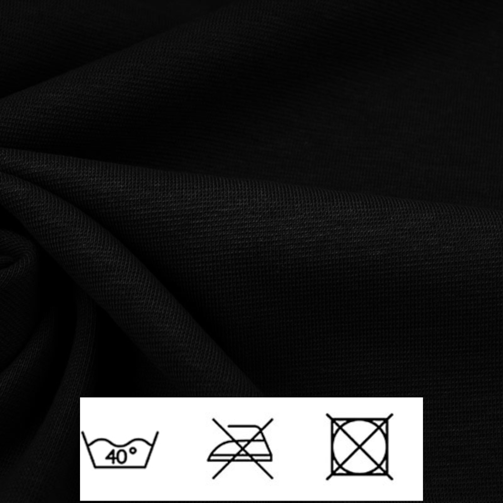 0,5m | Strickbündchen 70cm Breite in Schwarz