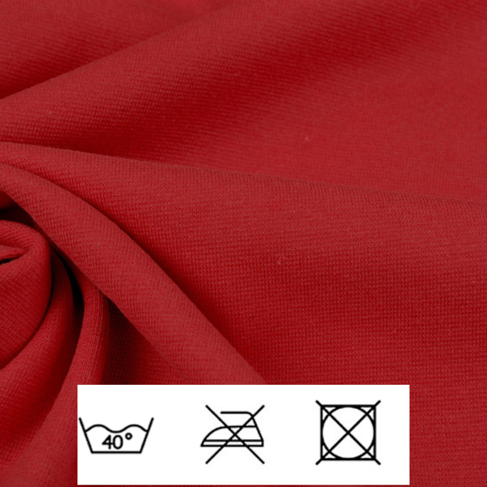 0,5m | Strickbündchen 70cm Breite in Rot