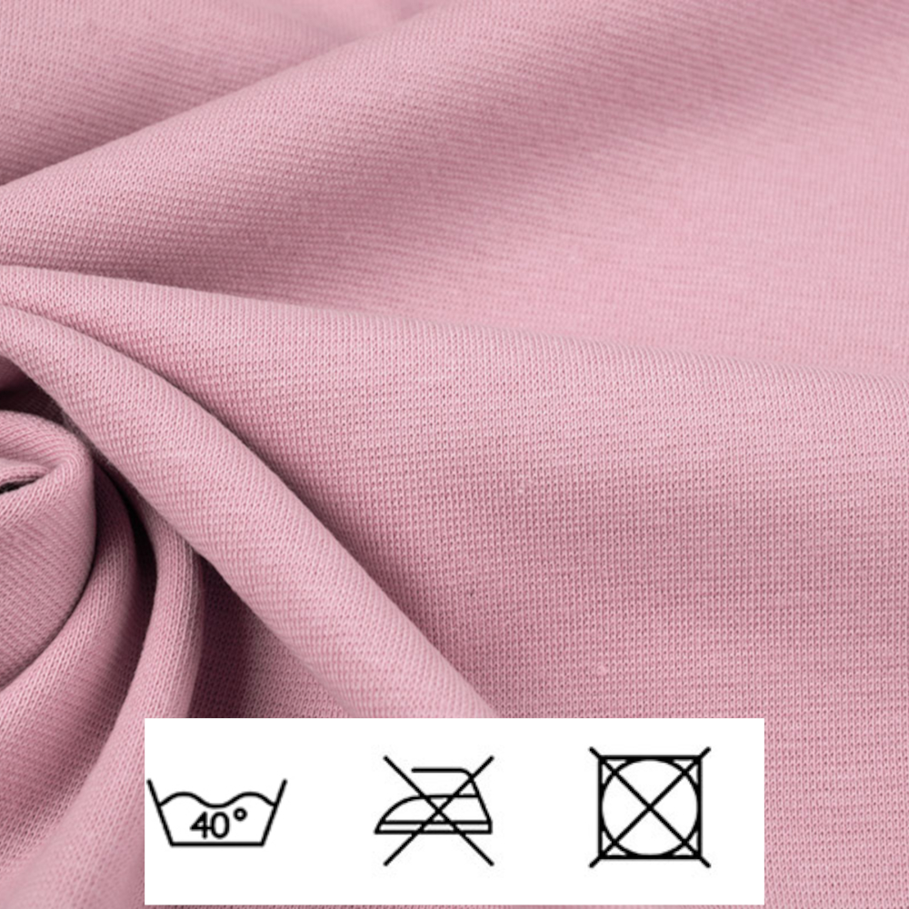 0,5m | Strickbündchen 70cm Breite in Puderrosa