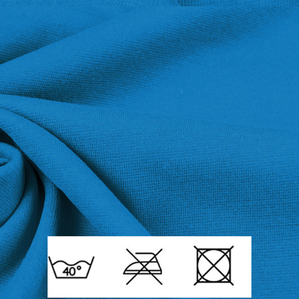 0,5m | Strickbündchen 70cm Breite in Aqua (dunkel)
