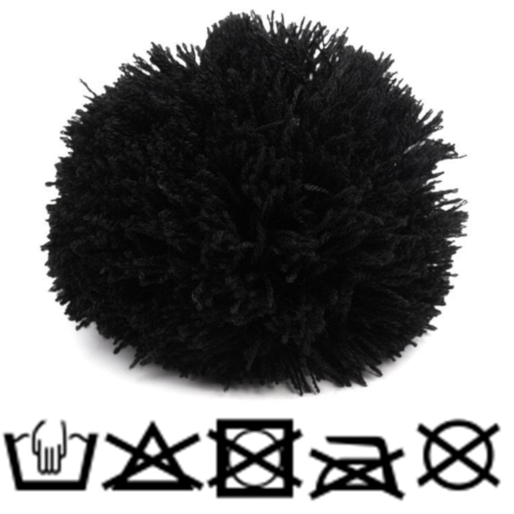 Pompon / Bommel 8,5cm Durchmesser in Schwarz