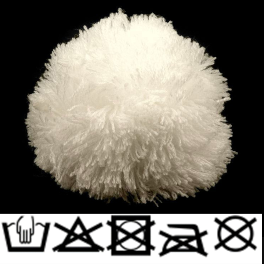 Pompon / Bommel 8,5cm Durchmesser in Weiss