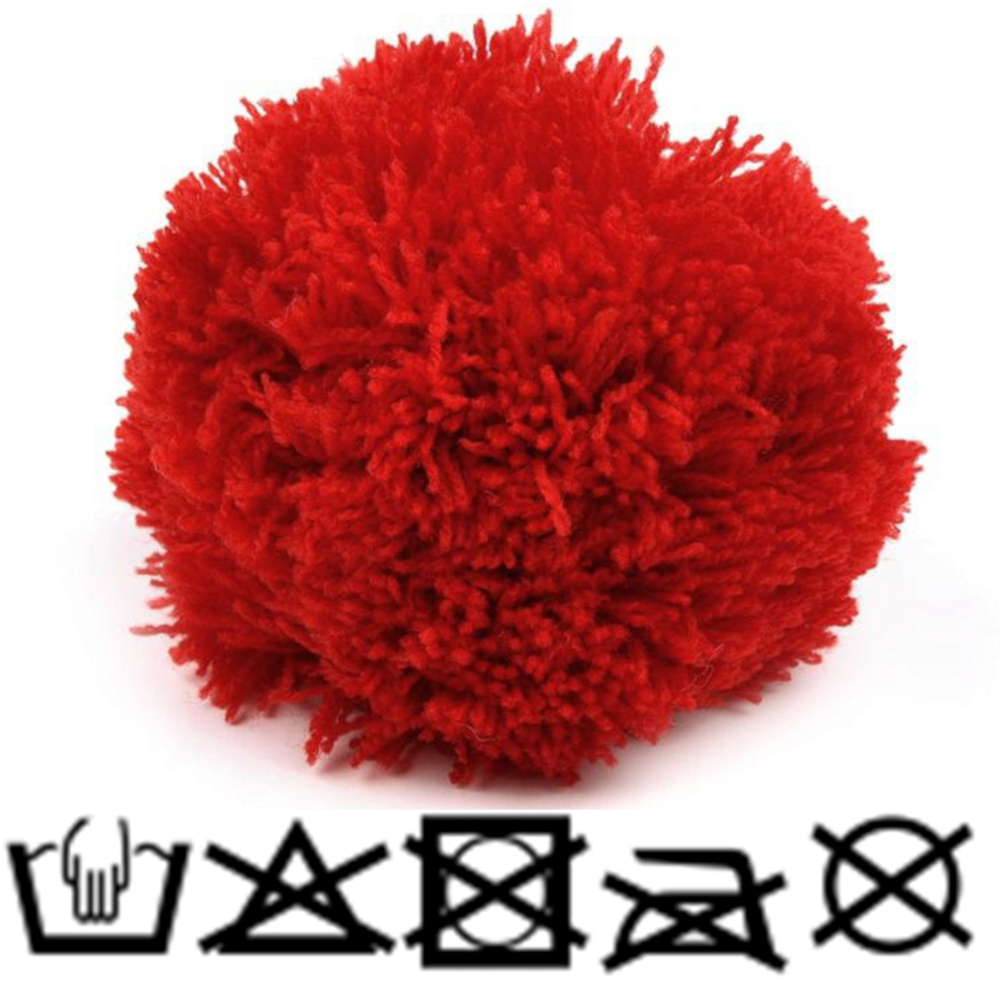 Pompon / Bommel 8,5cm Durchmesser in Rot
