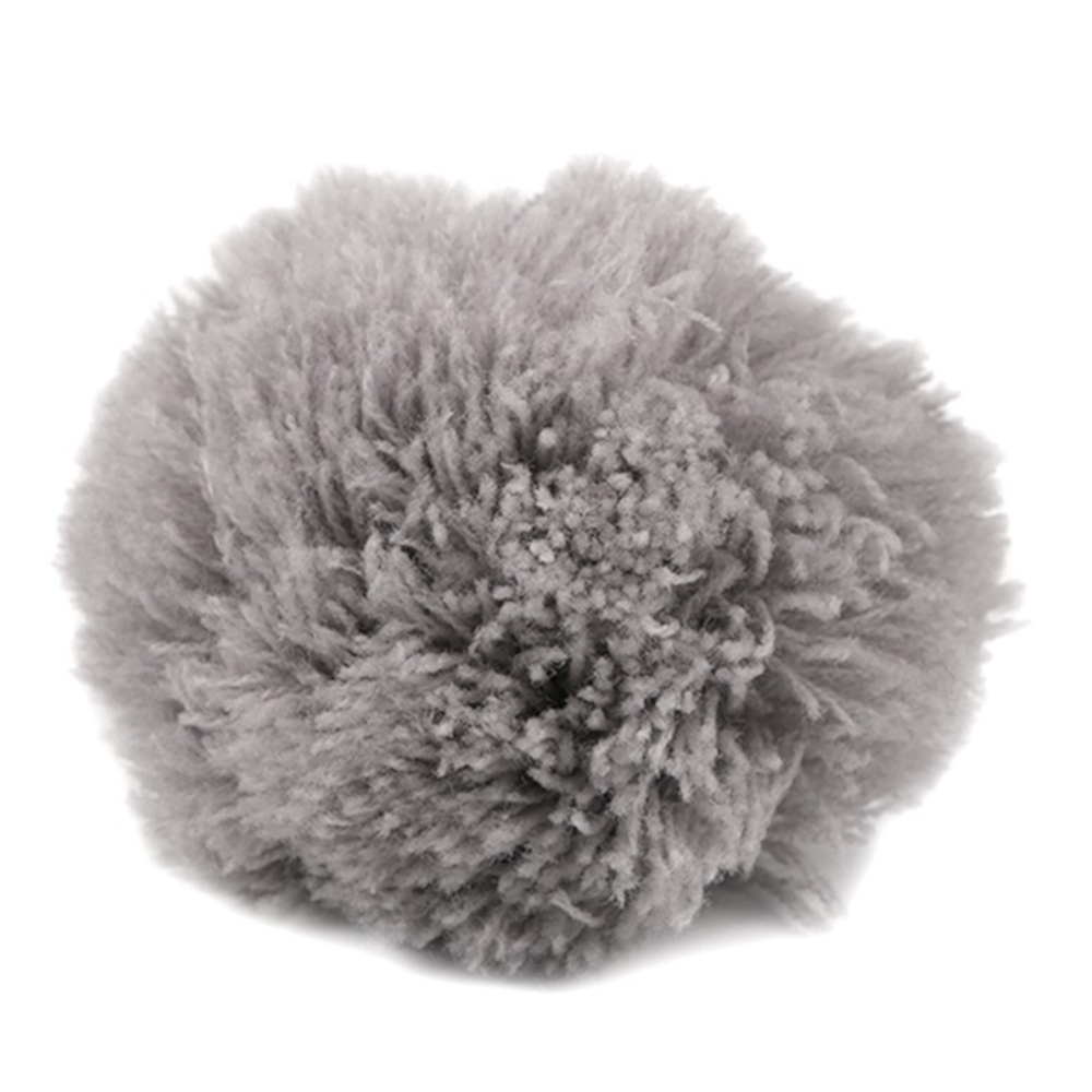Pompon / Bommel 8,5cm Durchmesser in Steingrau