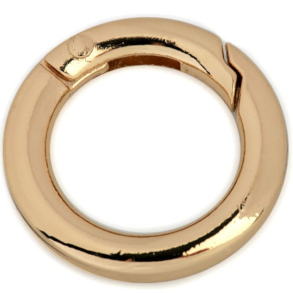 Karabiner Ring für Handtaschen oder Schlüssel - D: 29mm - goldfarben