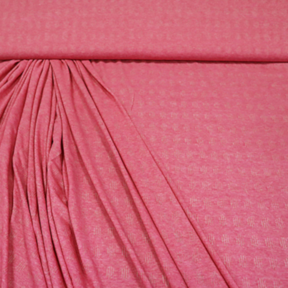 1m | Feinjersey 150cm - melange - 150cm - himbeerfarbe (1325)