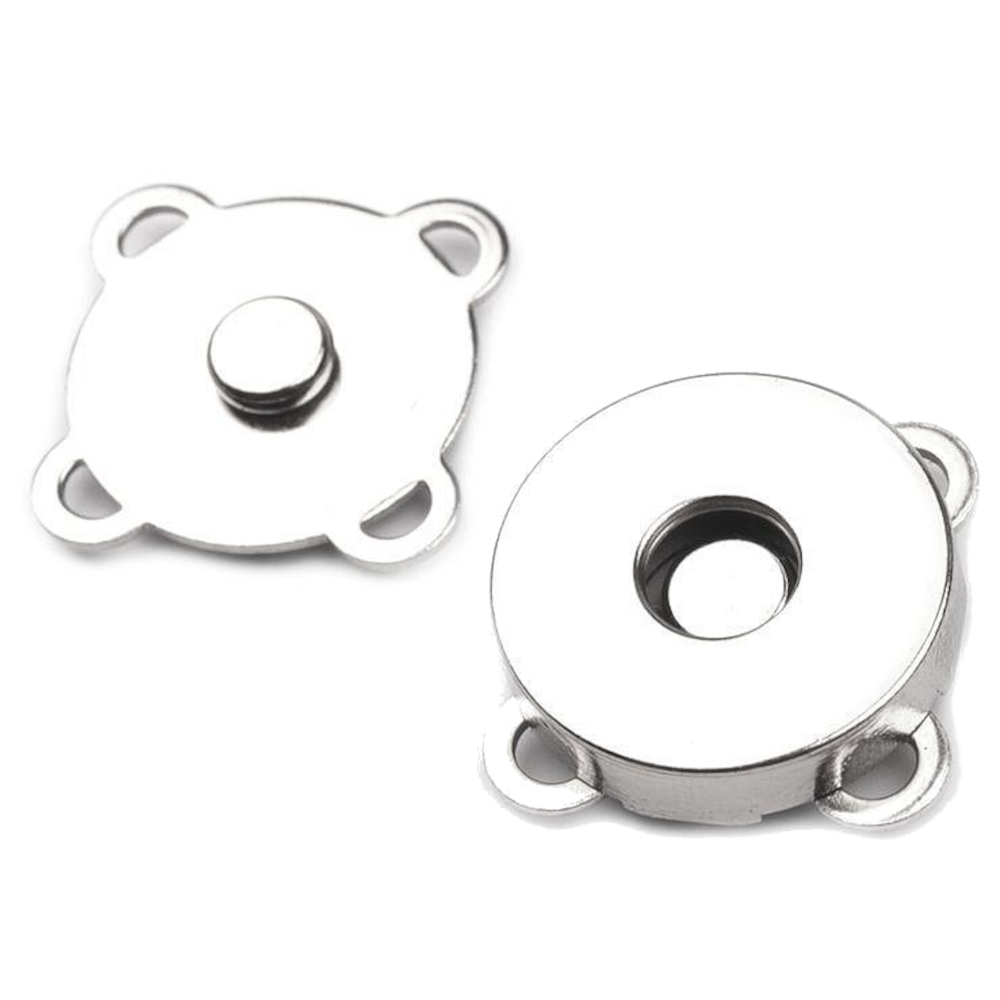 2x 2tlg. Magnetverschluss Ø 18mm zum annähen - Taschenverschluss - Schloss - Bild 2 von 4