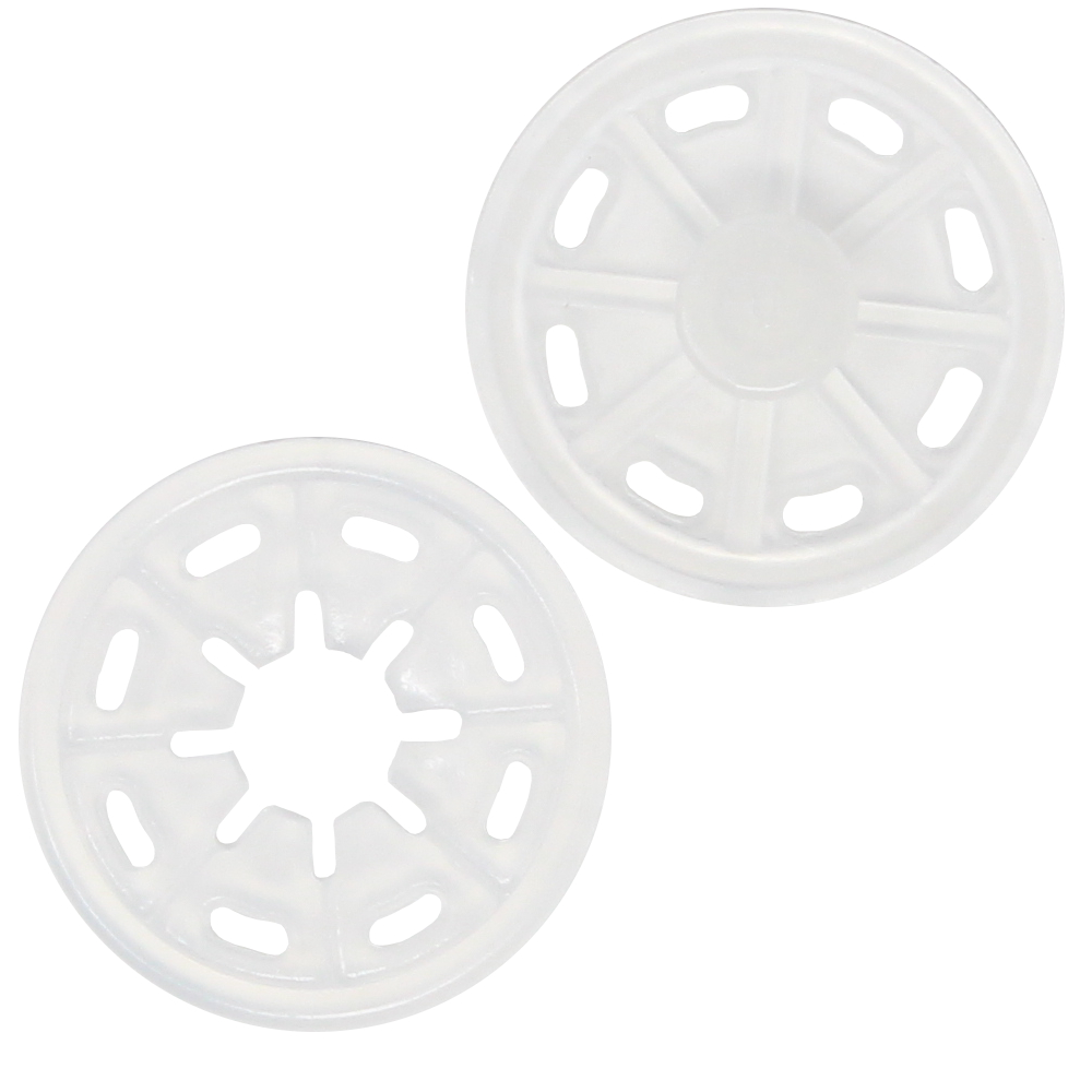 10 Druckknöpfe 25mm aus Kunststoff in Transparent
