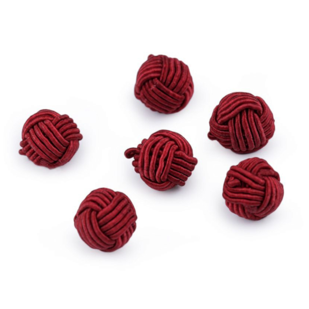 10x Posamentenknopf Ø 12mm in rot (3)