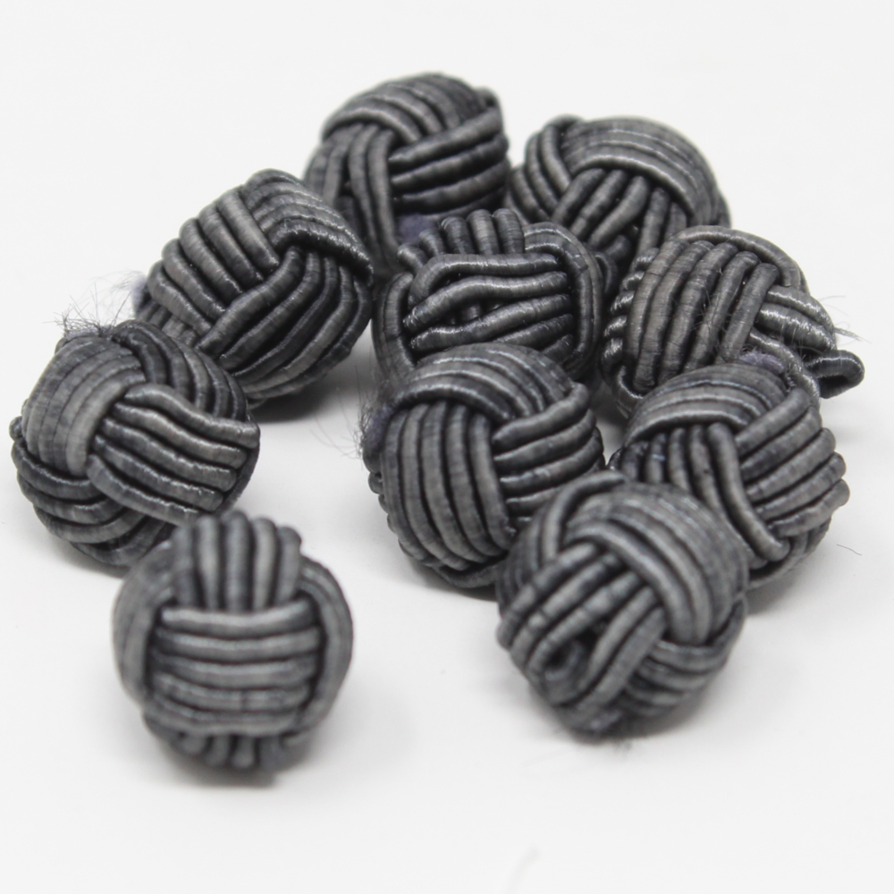 10x Posamentenknopf Ø 12mm in grau (5)