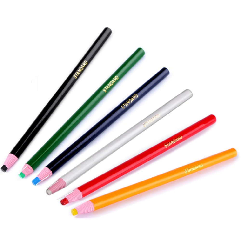Selbstspitzender Kreidestift - 6 verschiedene Farben