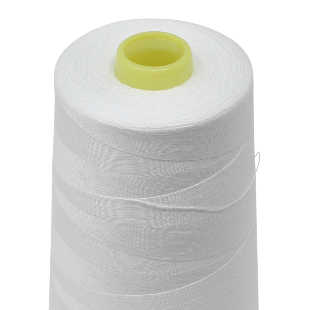 5000 yrd Overlockgarn 40/2 Polyester in Weiss (A502)