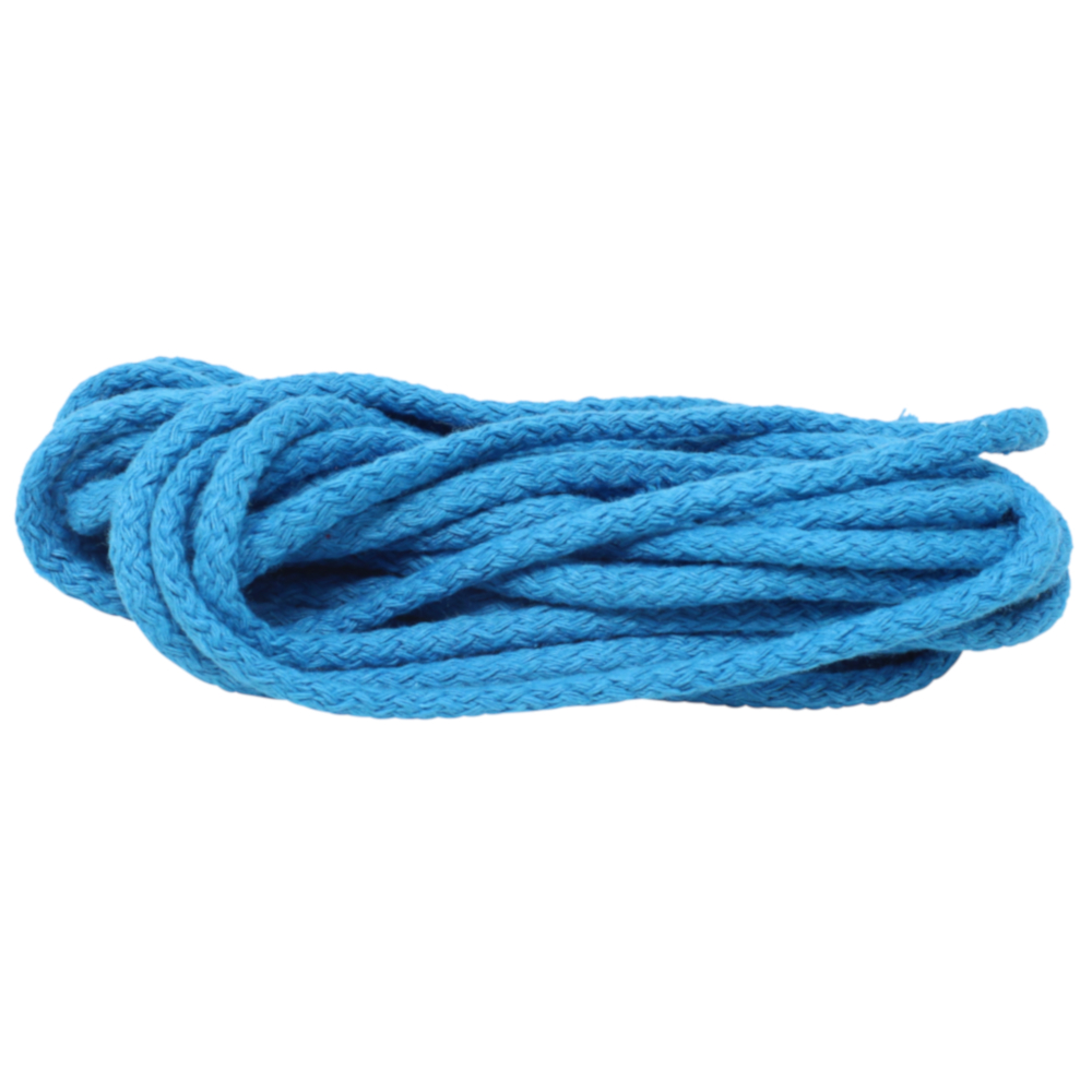 5 Meter geflochtene Baumwollschnur 5mm Durchmesser in Blau (kräftig) (1624)