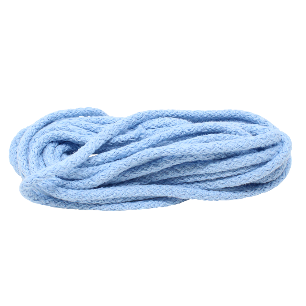 5 Meter geflochtene Baumwollschnur 5mm Durchmesser in Veilchenblau (1623)