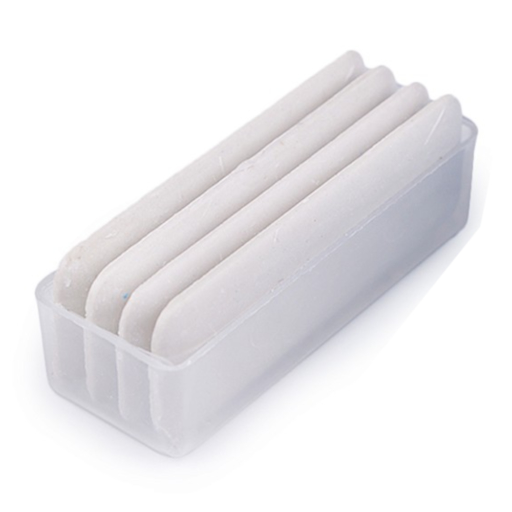 4 Stück Schneiderkreide in fester Kunststoffbox - Kreidefarbe: Weiß