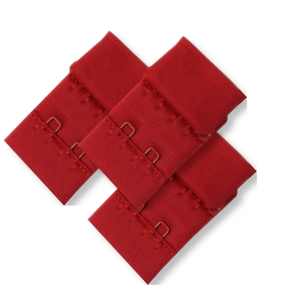 3 Stück BH-Verlängerung - 2x2 - (4x3cm) in Rot