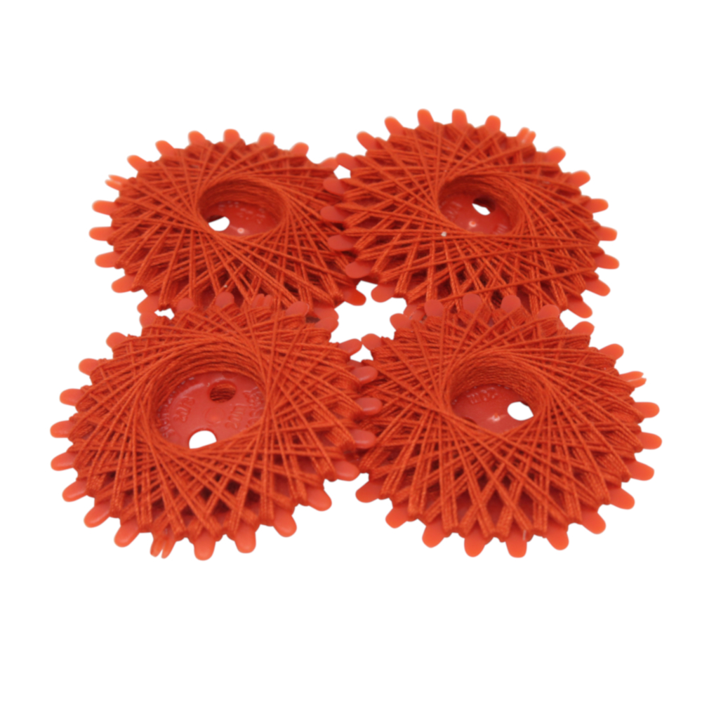 4er Set Sternzwirne, je 20 Meter Lauflänge, aus 100% Polyester in Orange
