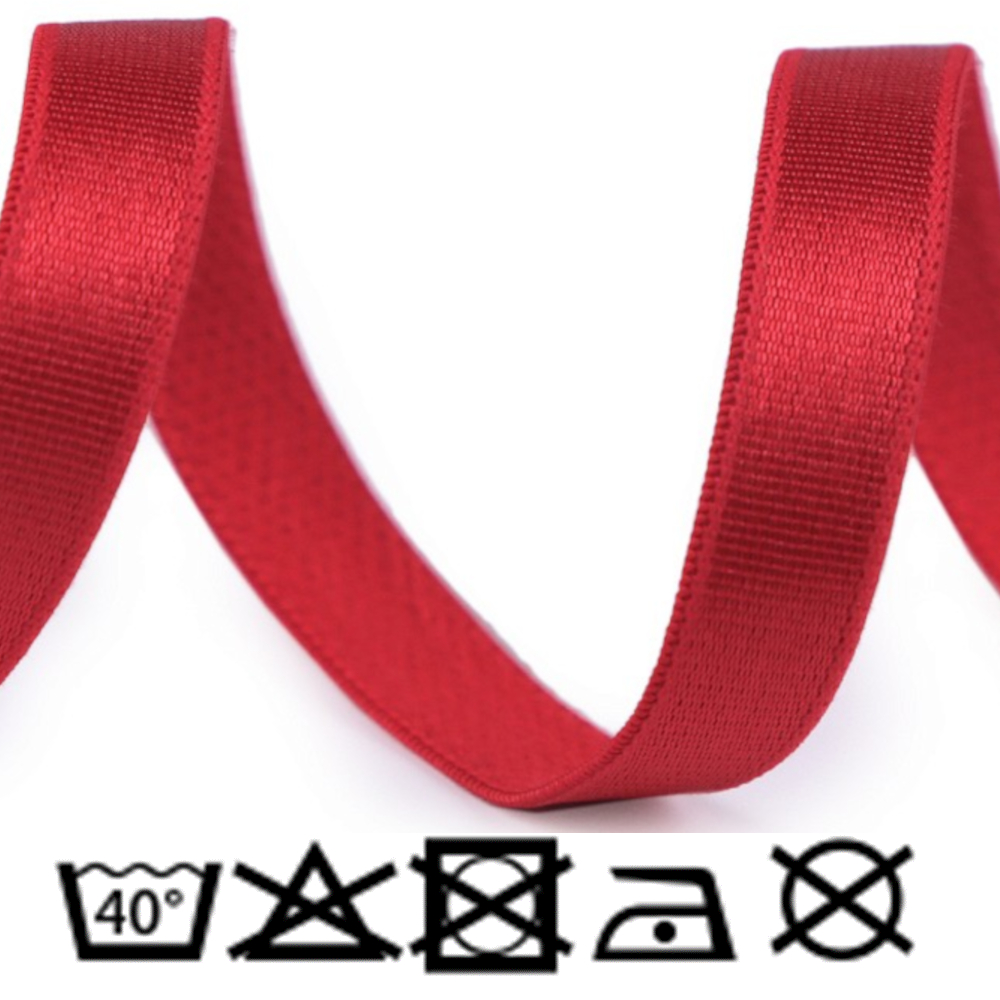 Träger Gummiband aus Satin 10 mm in Rot (9)