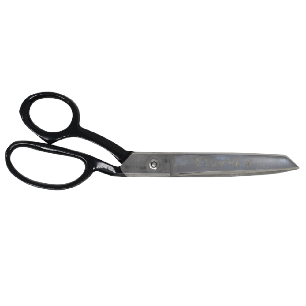 ETUVAL | Zuschneideschere 9" (225 mm) aus Stahl mit schwarzen Griff