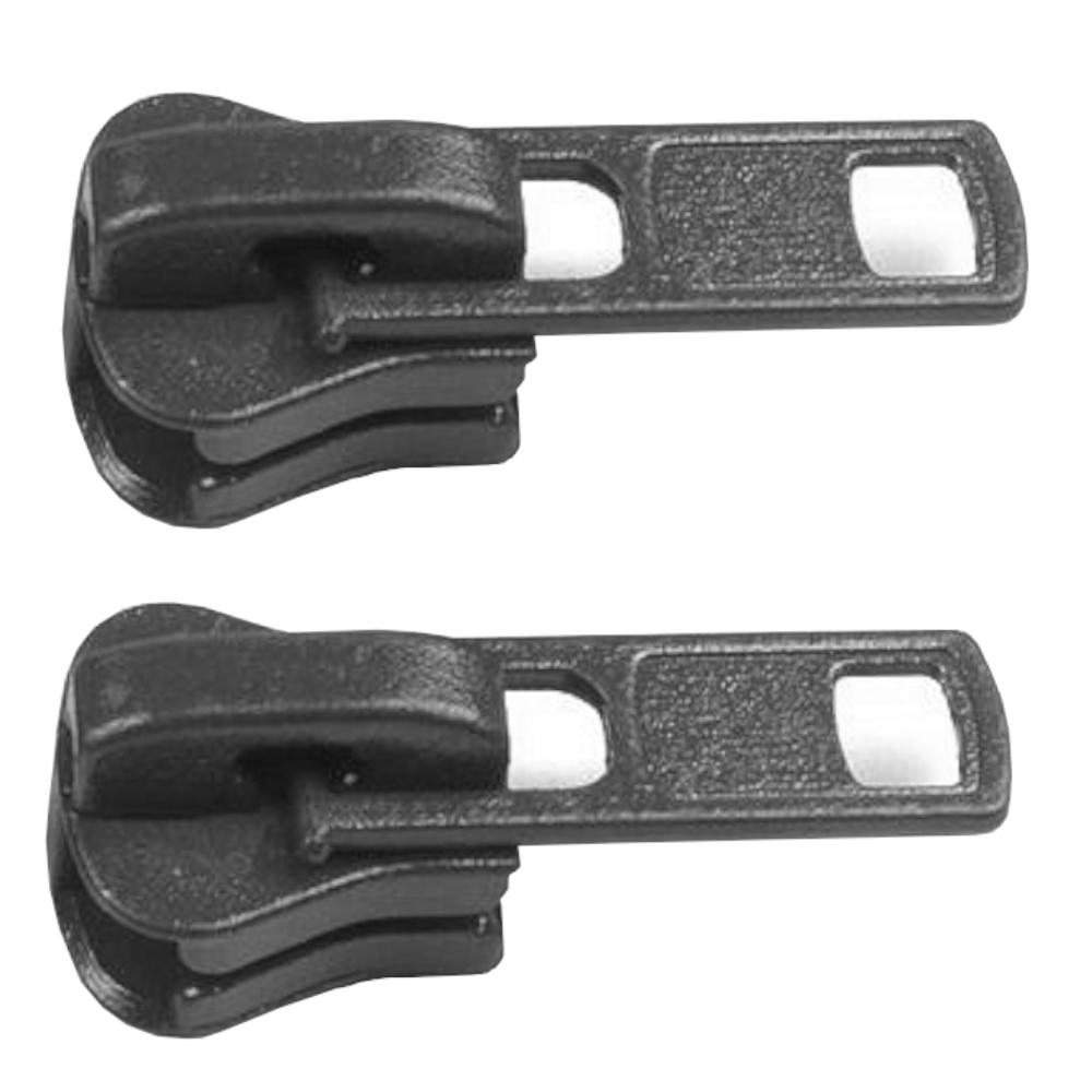2x 8 mm Zipper für Krampenreißverschlüsse - Dark Shadow (4-312)