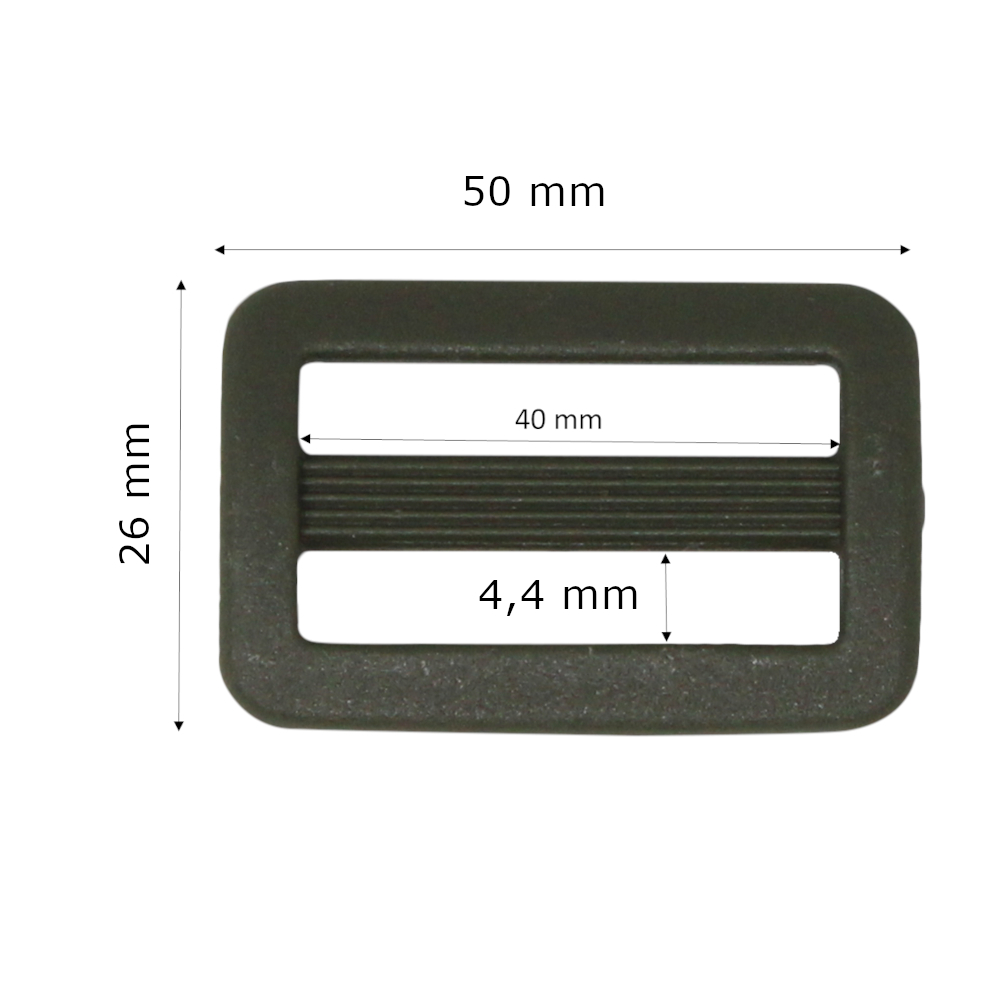 10 Gurtversteller aus Kunststoff 40 mm in Oliv