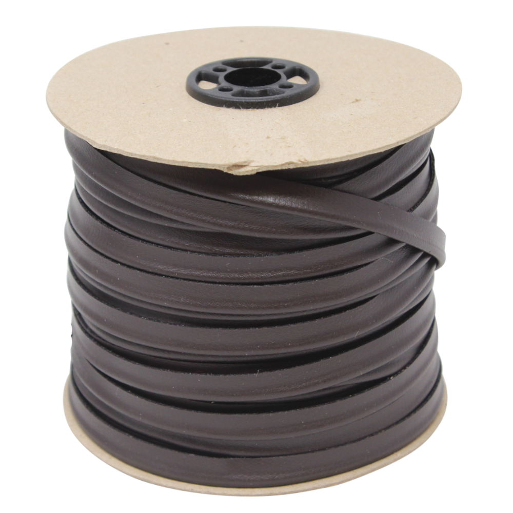 Paspelband aus Kunstleder - 10 mm Breite - Farbe: Braun